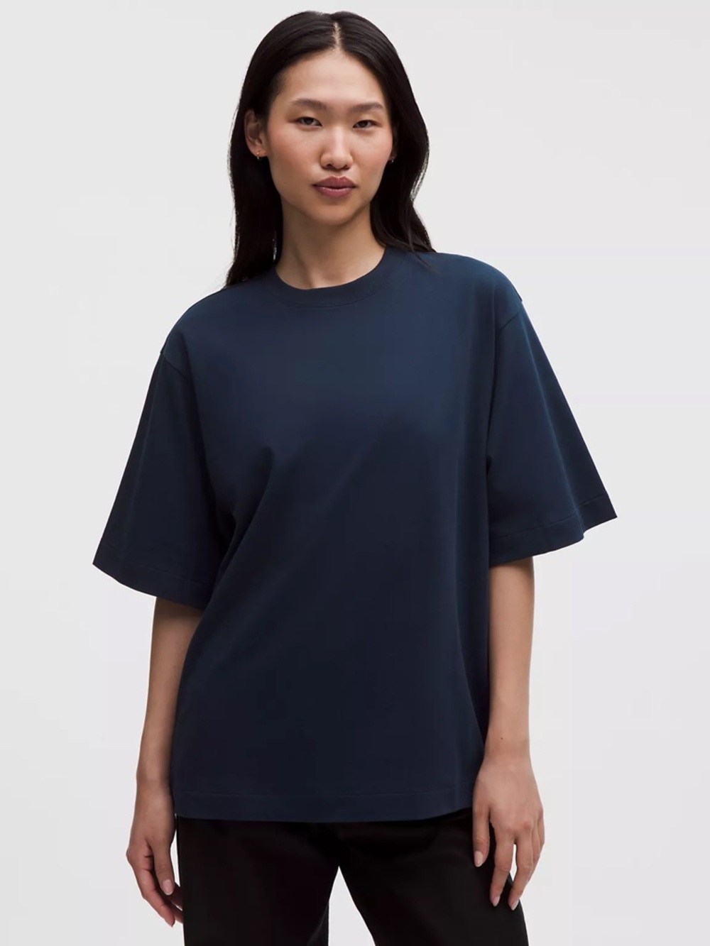 NWT Lululemon Heavyweight Cotton Oversized T-Shirt - Navy in XXS (Can Fit M)